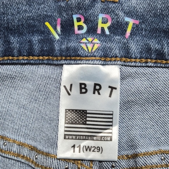 VBRT Pearl Stud High Rise Wide Leg Jeans 11/29 NWT - Picture 10 of 13